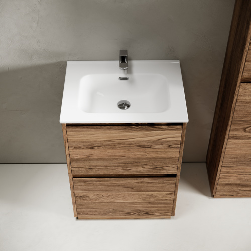 Тумба под раковину Sancos Libra Floor LB60FECH 59х45х84 напольная цвет дуб чарльстон - фото 5